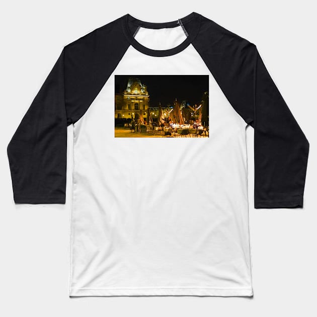 Impressionist View of Dining Out In Paris Baseball T-Shirt by IanWL